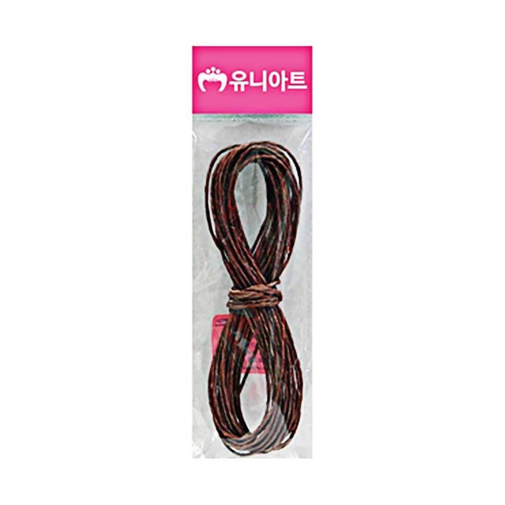 유니아트 칼라 지끈 2mm 진갈색 공예끈 수집품 소모품