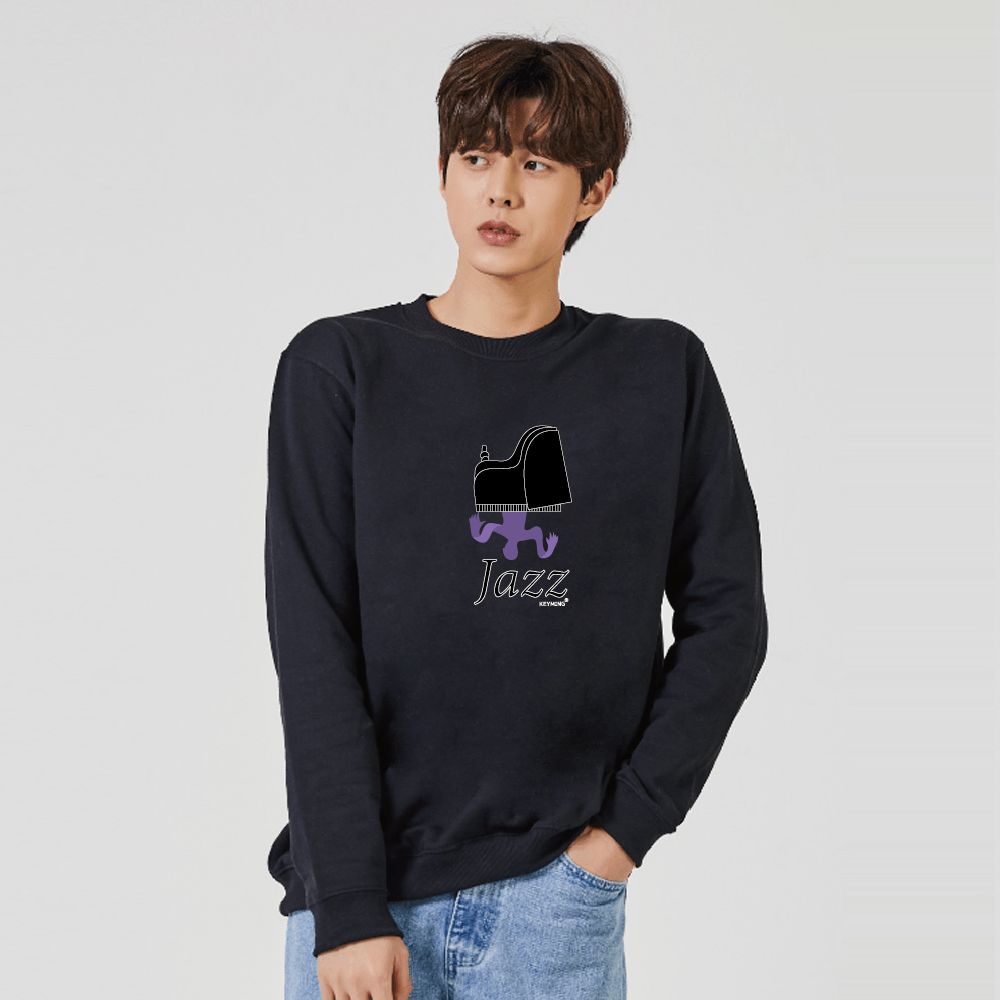 키밍 째즈 피아노 그래픽 맨투맨 후드티