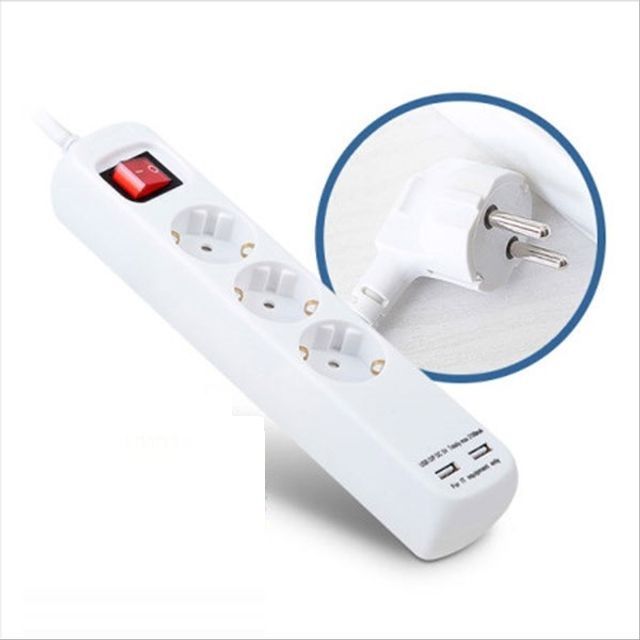 멀티탭 3구 접지 USB포트 지원 USB 2포트 선길이 1.5M