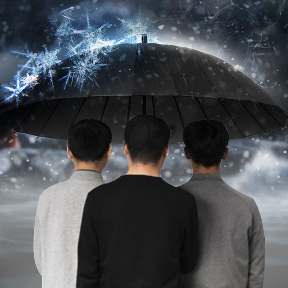 [다모아몰]킹스맨 대형 2~3인용 장우산 소나기 우박 눈올때 우산