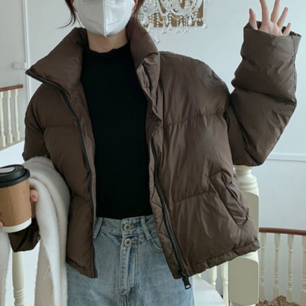 잠바 숏 크롭 여성 점퍼 2컬러 여성패딩 학생