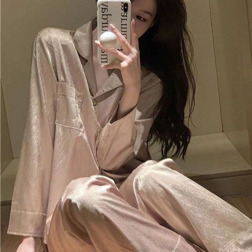 파자마 실내복 바지 잠옷 여성 수면 루즈핏 커