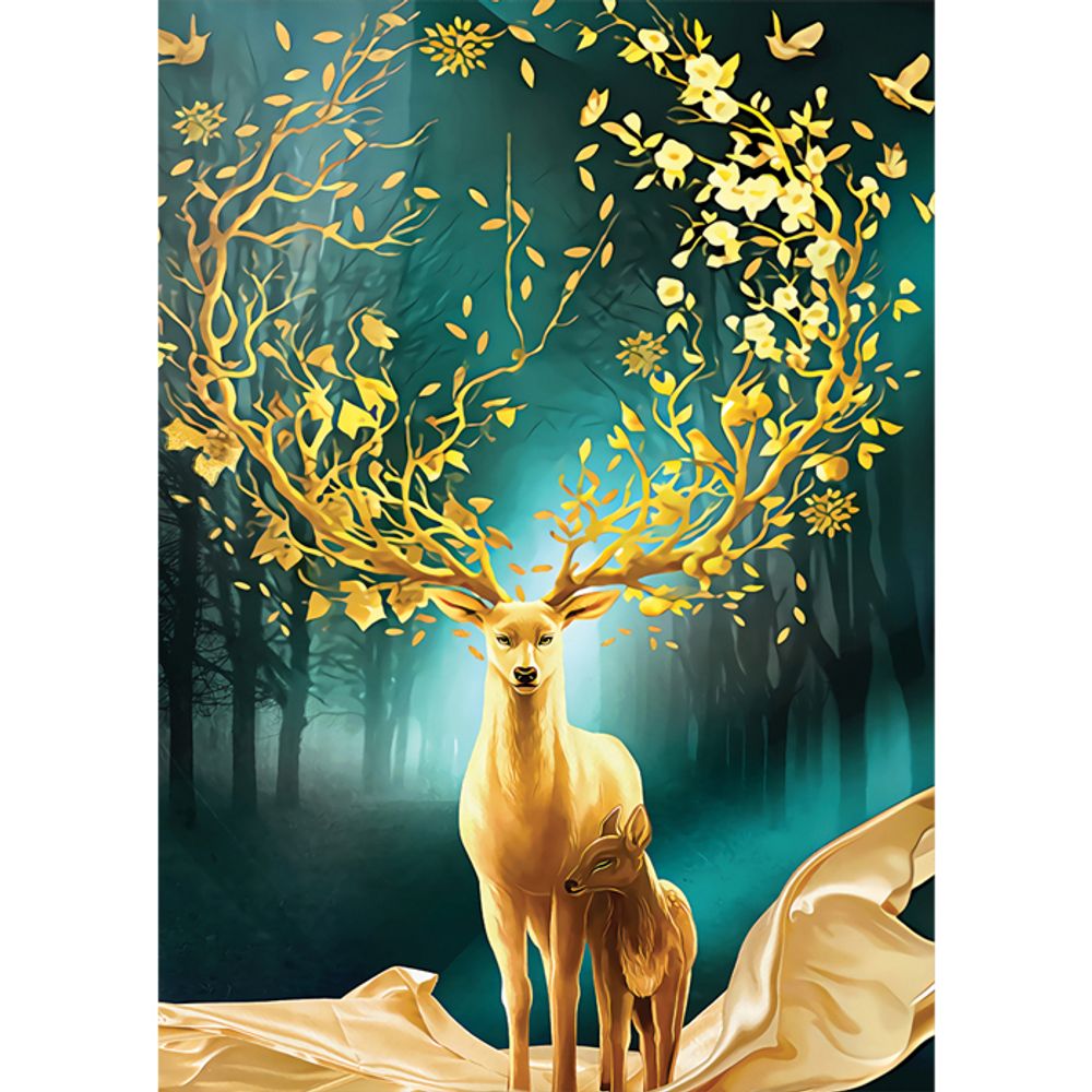 1000피스퍼즐 황금 사슴 (미니) 퍼즐코리아