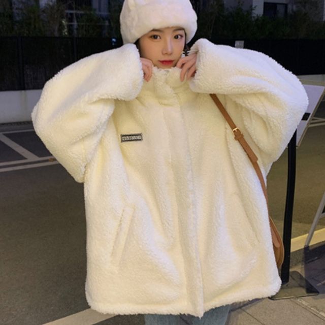 캐주얼룩 여성 데님 점퍼 뽀글이 집업 캐쥬얼
