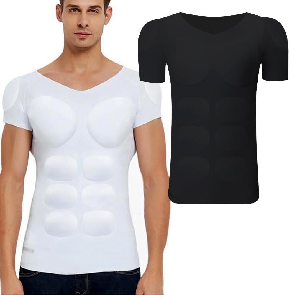 자연스러운 근육 스판 남성 이너웨어 반팔 티셔츠