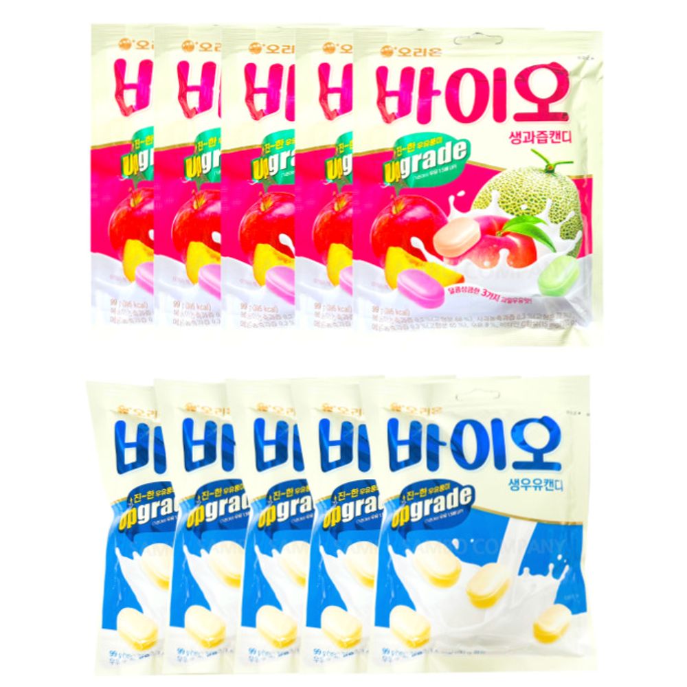 바이오캔디세트 생과즙캔디5개+생우유캔디5개