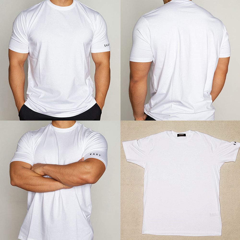 3컬러 레터링 기본 티셔츠 머슬핏 면티 남자반팔티