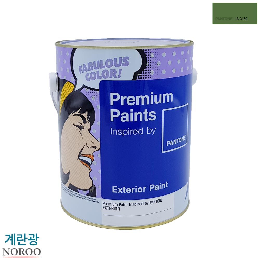 팬톤 외부용 계란광 수성페인트 4L 녹색18-0130