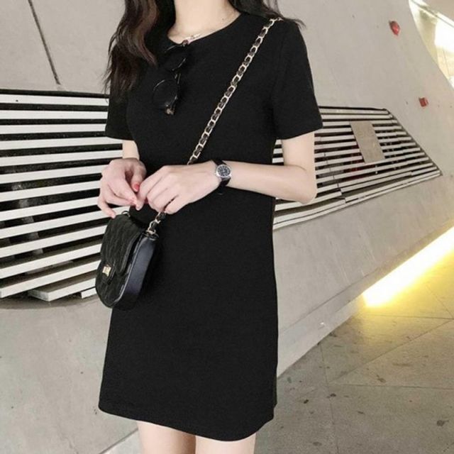 반팔 원피스 미니 기본 파스텔 데이 컬러 무지 허리