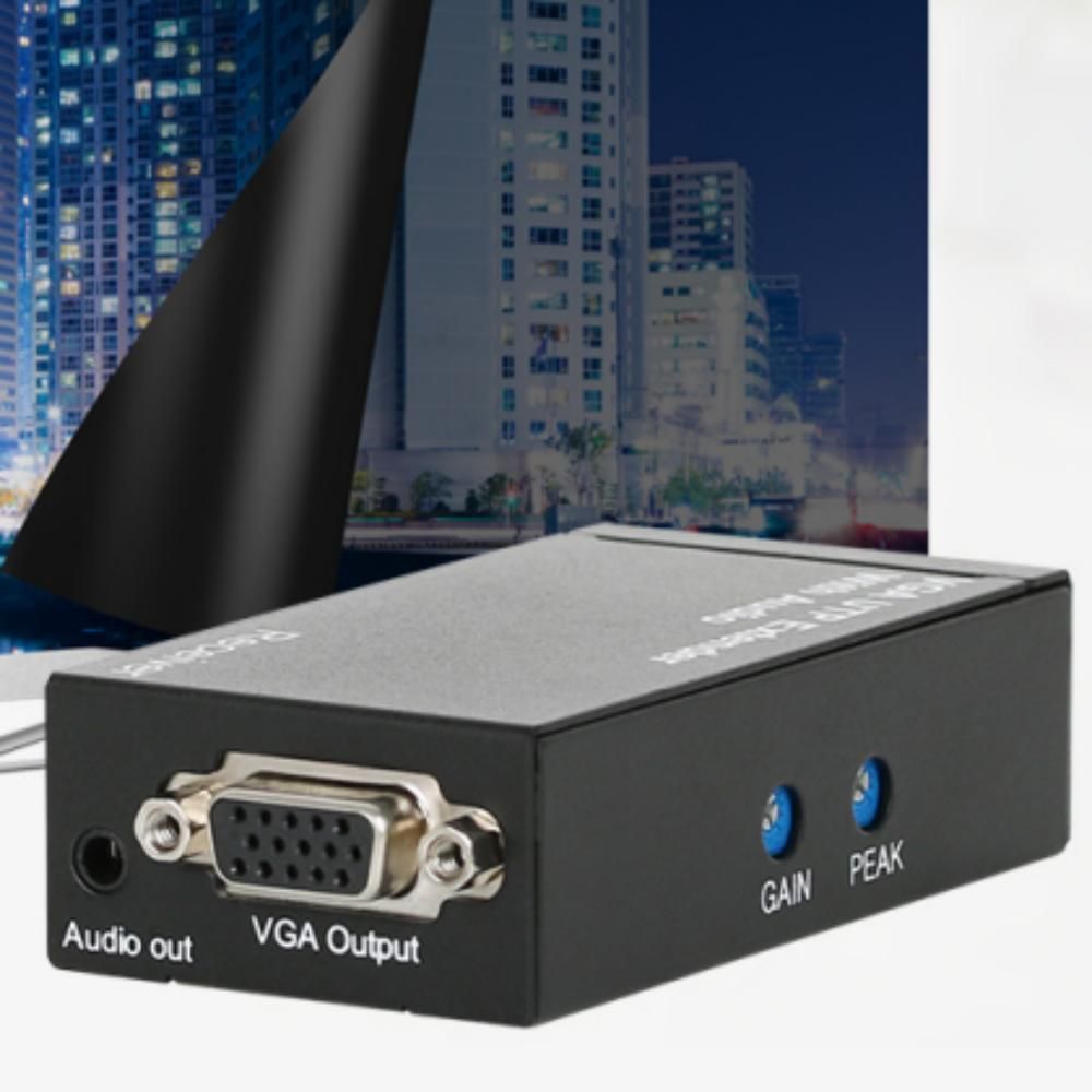 VGA RGB 리피터 송수신기 리모트 신호증폭기 300m