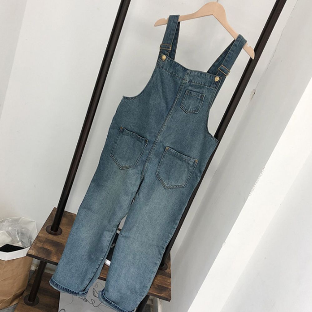 여성 데일리 캐주얼 멜빵 청바지 데님 바지 나들이룩