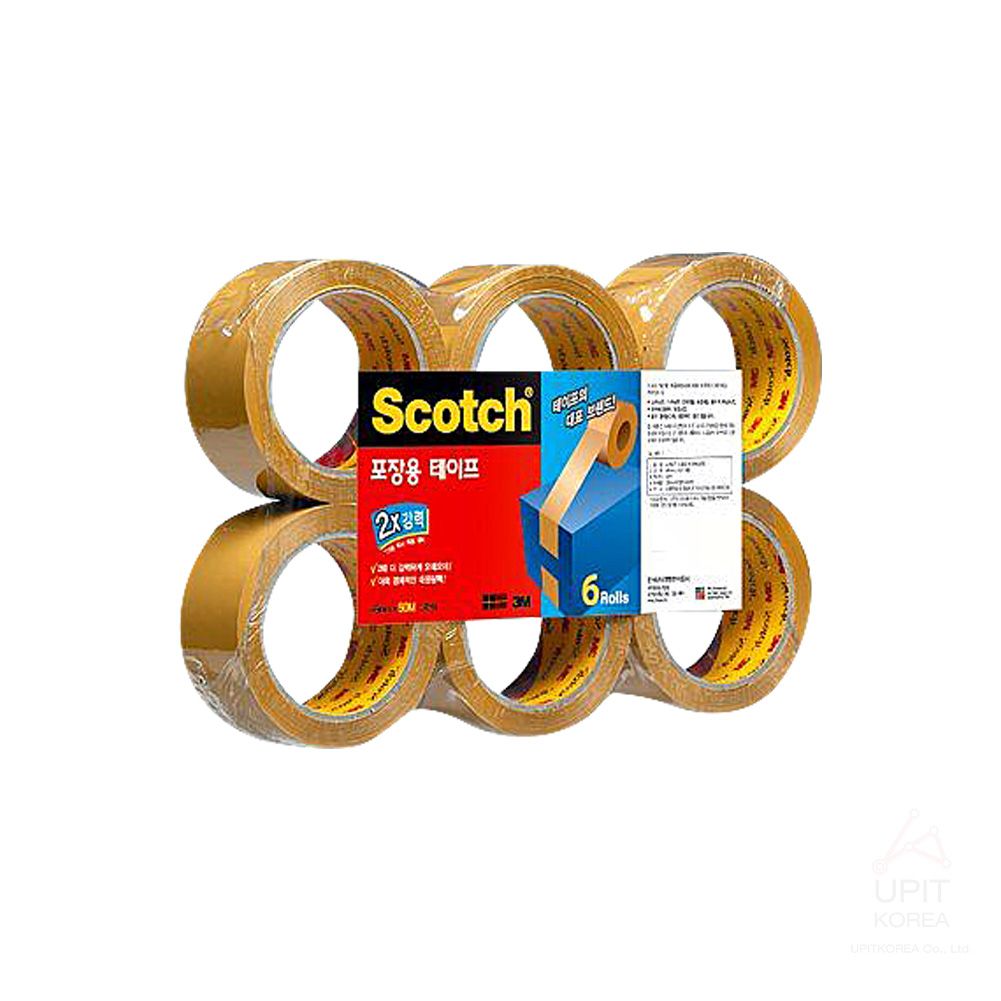 스카치 포장용 테이프 3615-6 (48mmx50m) 6입 갈색
