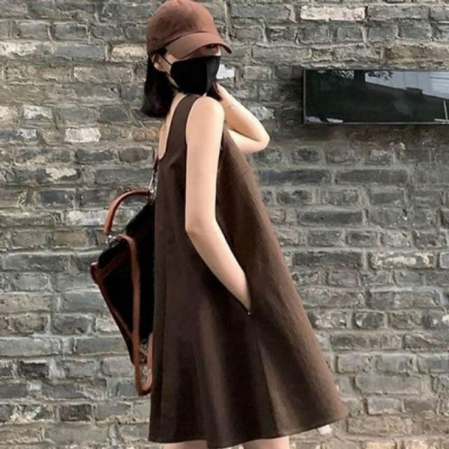 고급 원피스 민소매 기본 나시 데이 끈포인트 무지 여