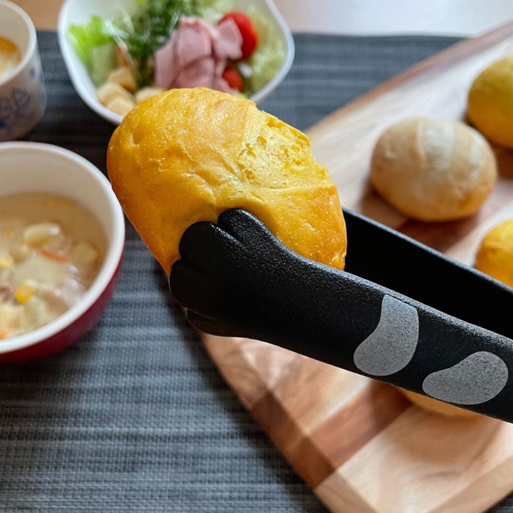 일본산 타나베 고양이 주방집게 18cm 블랙 고양이발집
