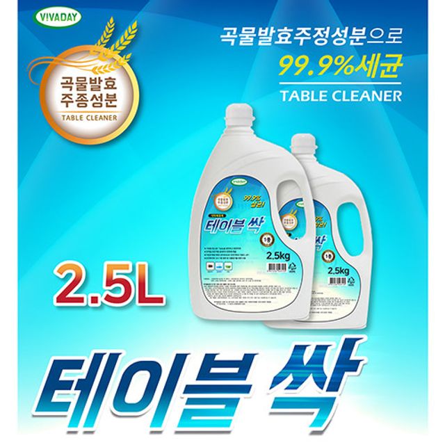 기름기제거 테이블 식탁 세정제 렌지청소 2.5L 1개