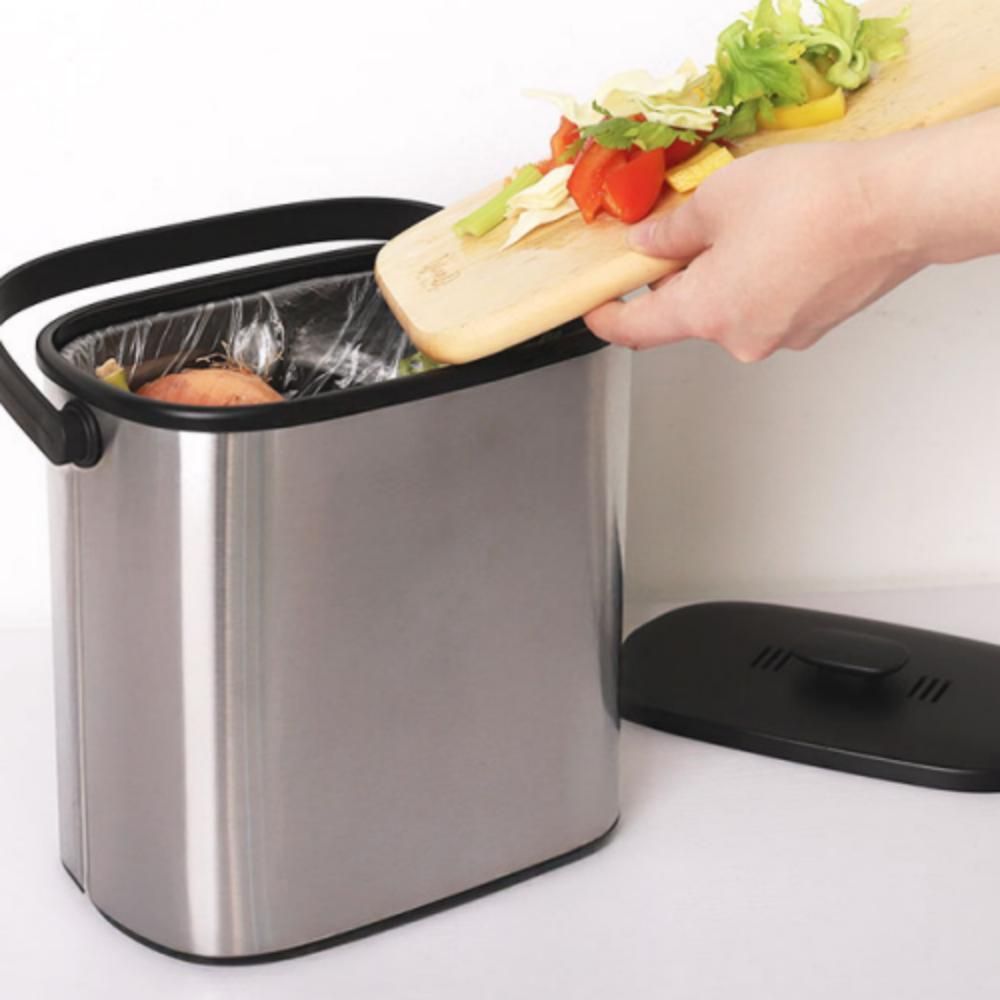가정용 스텐 음식물 쓰레기통 싱크대 음쓰통 5L 휴지