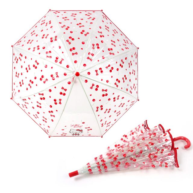 아이티알,NE 키티 47 체리 POE 우산 투명 여자아이 장우산 5-6세용
