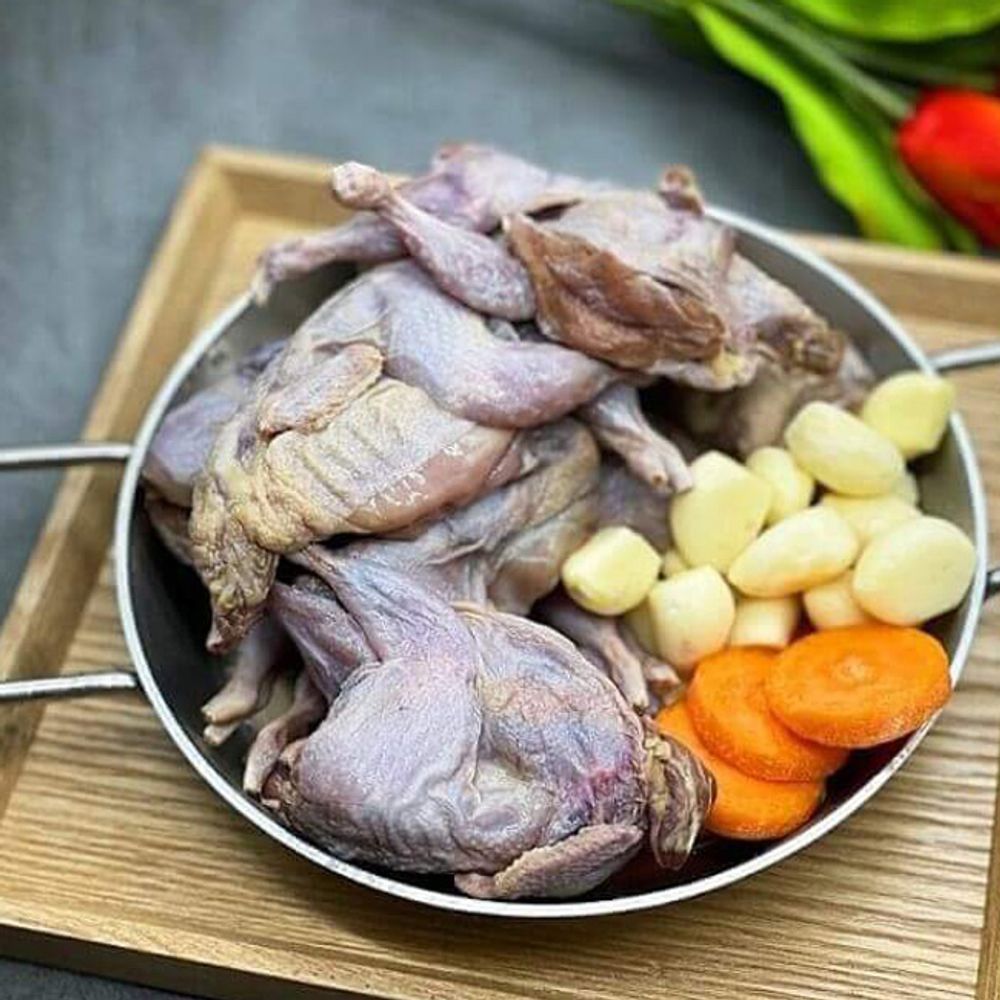 국내산 생지 메추리 750g 10마리 완손질 구이용 고기