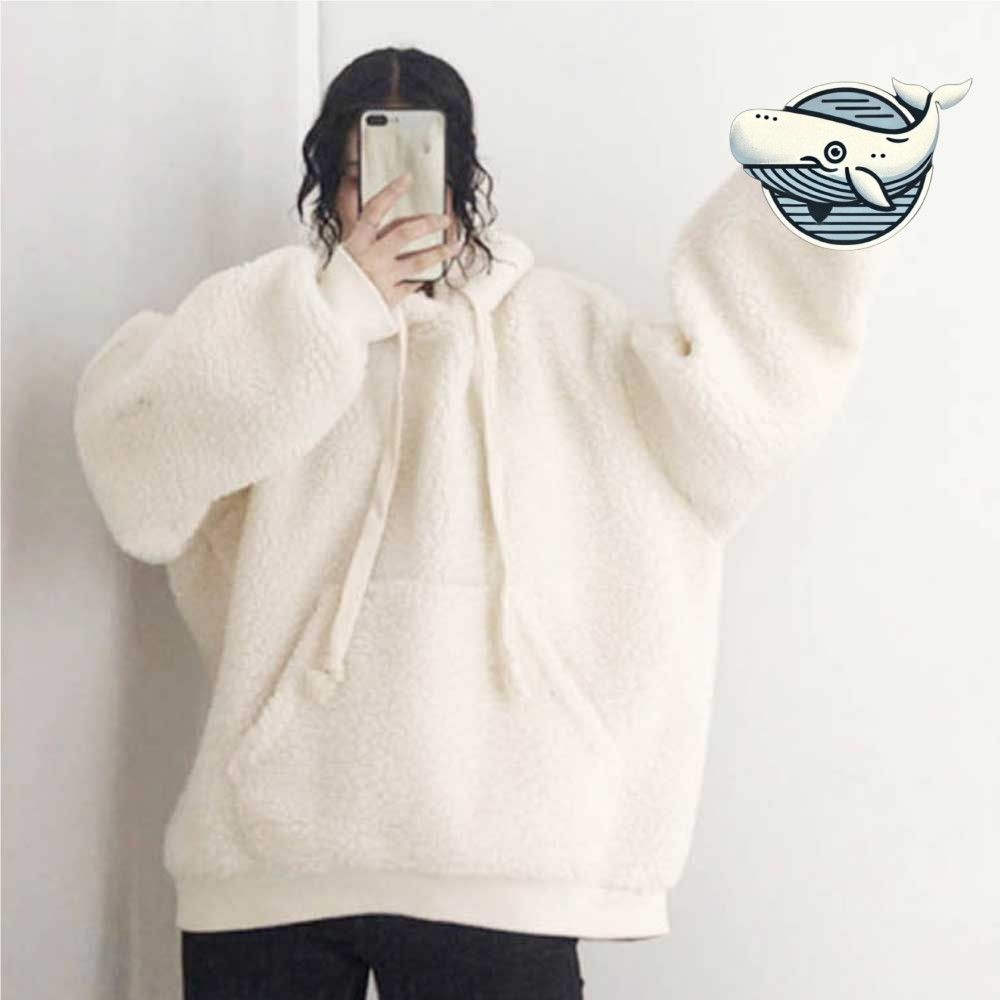 포근 양털 후드티셔츠 기모안감 루즈핏 앞주머니