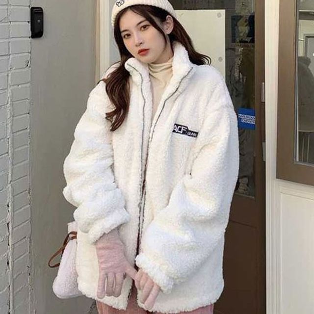 아우터 집업 점 양털 여성 여자 점퍼 후리스