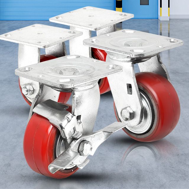 CF고중량바퀴 4 적색/휠바퀴 캐스터 소형 작은 이동식