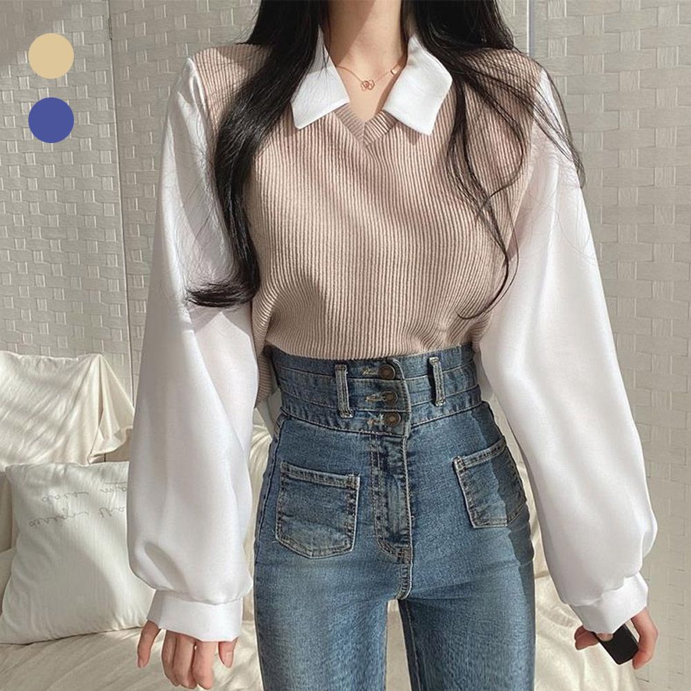 속살 루즈핏 부드러운소재 가을 홀터넥 데일리룩