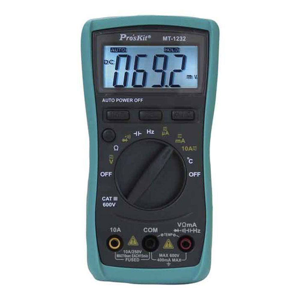 PROKIT 디지털 테스터기(MT-1232) DC AC 전류 저항