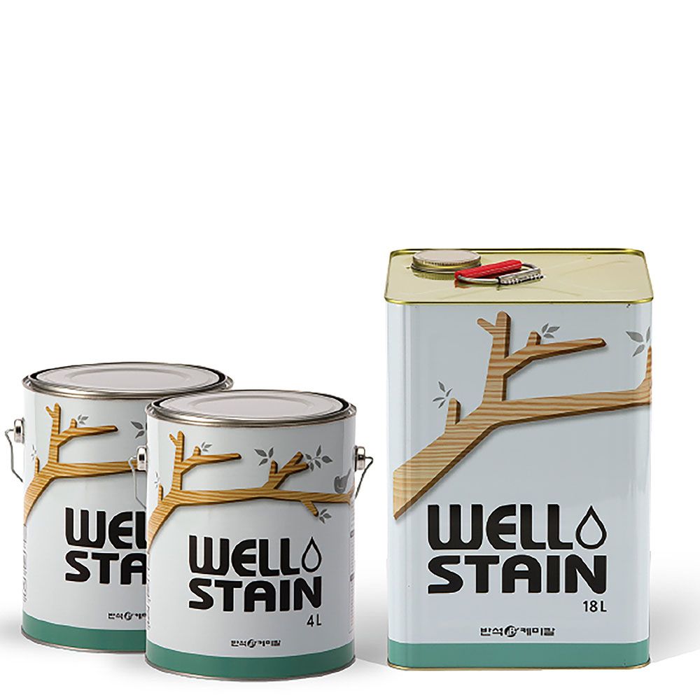 웰 WELL 오일스테인 DIY 페인트 4리터 호두나무