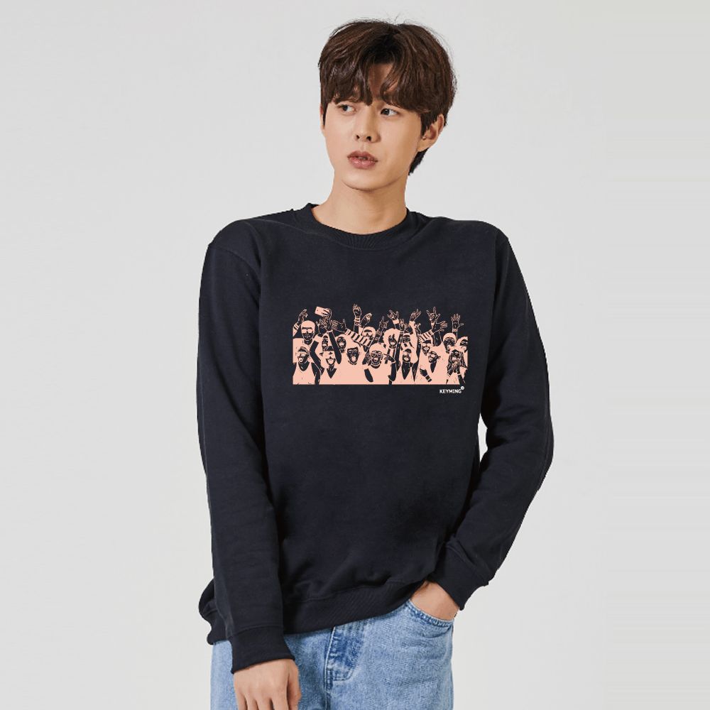 키밍 파티 공연 그래픽 맨투맨 후드티