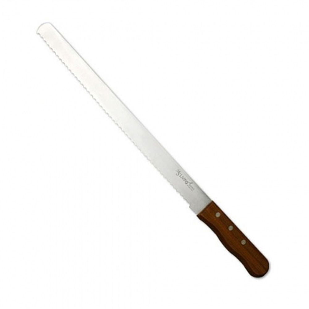 원목 핸들 스텐 빵칼 대 36cm 1P 식빵 바게트 제빵칼