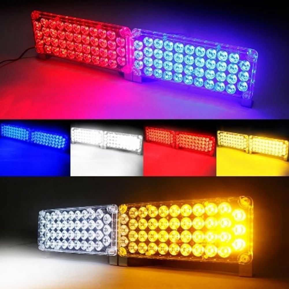 자동차 LED 경광등 차량 램프 라이트 사각 84발 12V