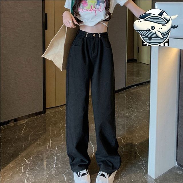 여성 데일리 캐주얼 루즈핏 청바지 후크 허리