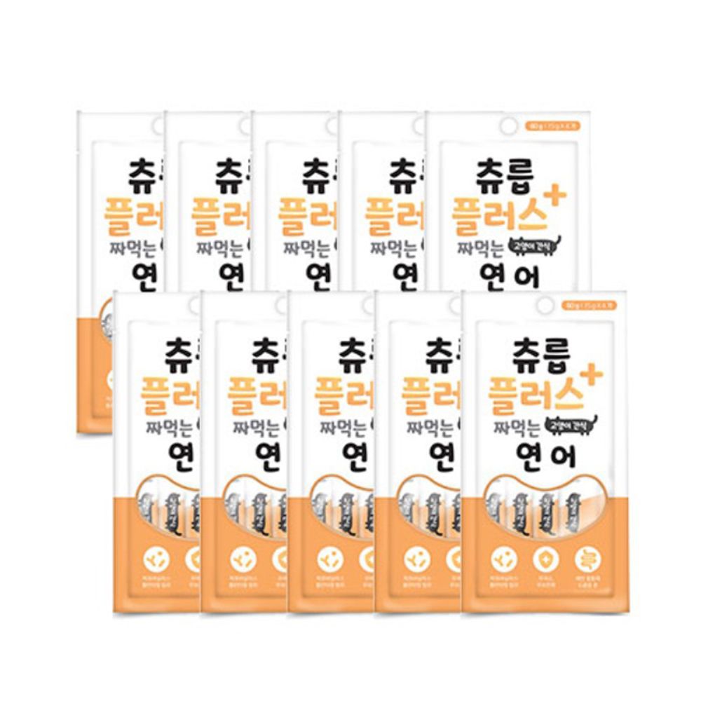 츄릅 짜먹는 연어 60g 10개 고양이 애묘 간식