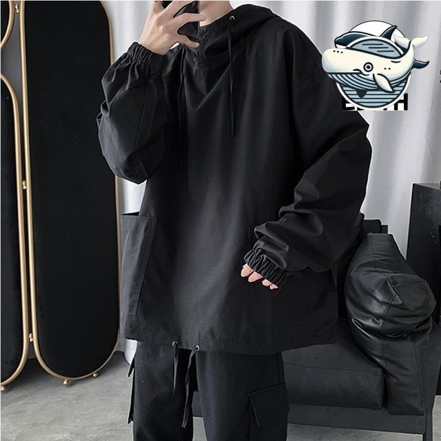 학생 캐주얼 후드 바람막이 오버핏 점퍼 아노락
