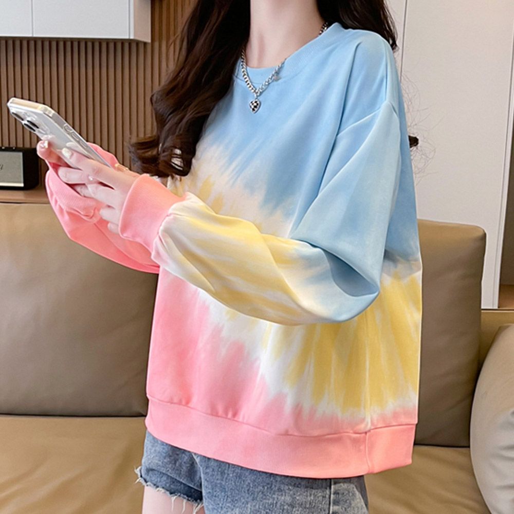 루즈핏 여자 여대생 파스텔 코디 데일리 맨투맨