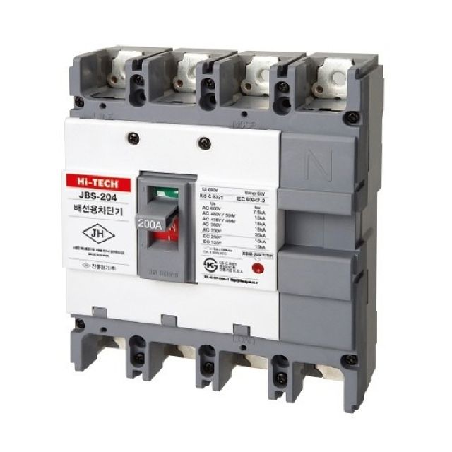 산업용 배선차단기 JBS-204 4P 200A 18kA 진흥전기