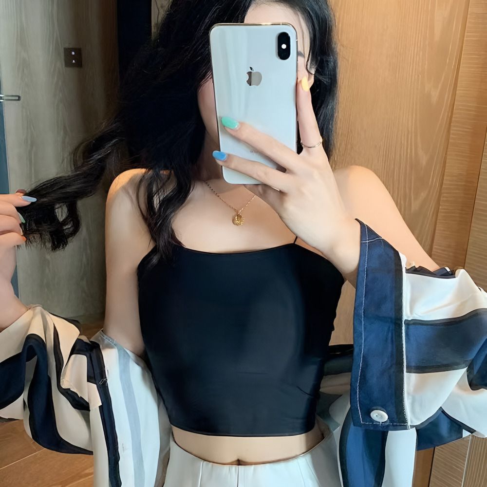 내장 봄나시 브라캡 US 봄 크롭 나시 끈나시