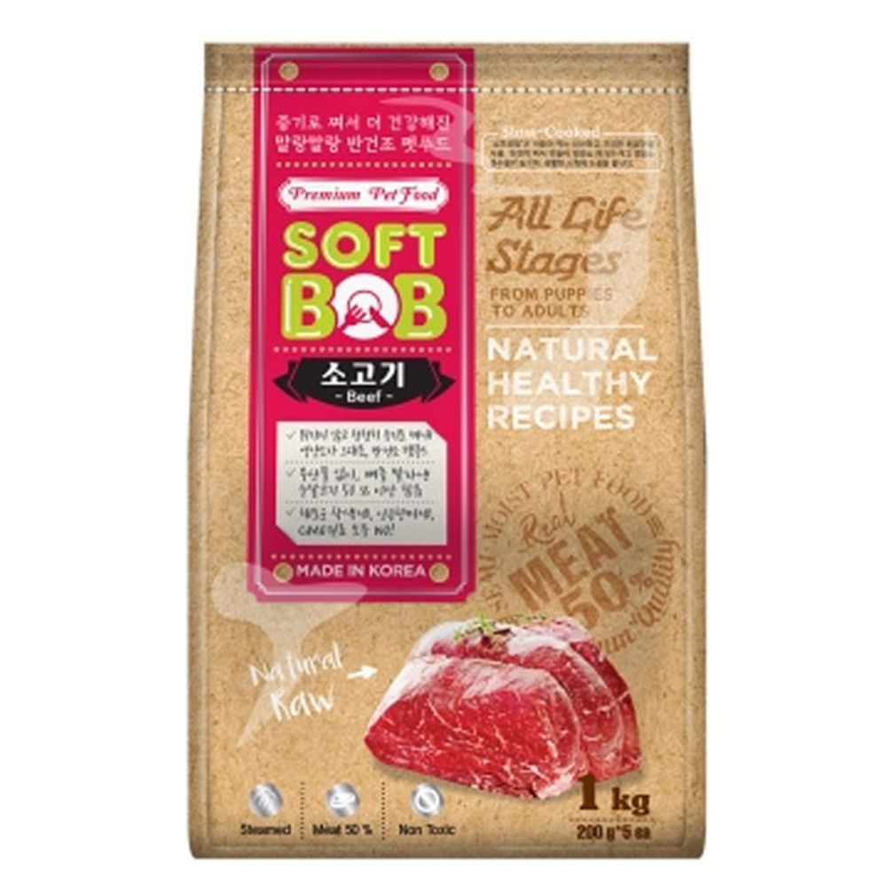 반건조 소고기 사료 일상 1kg 강아지 반려견 소프트밥