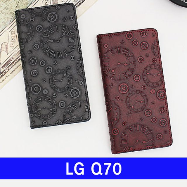 LG Q70 천연가죽 time플립 Q730 케이스
