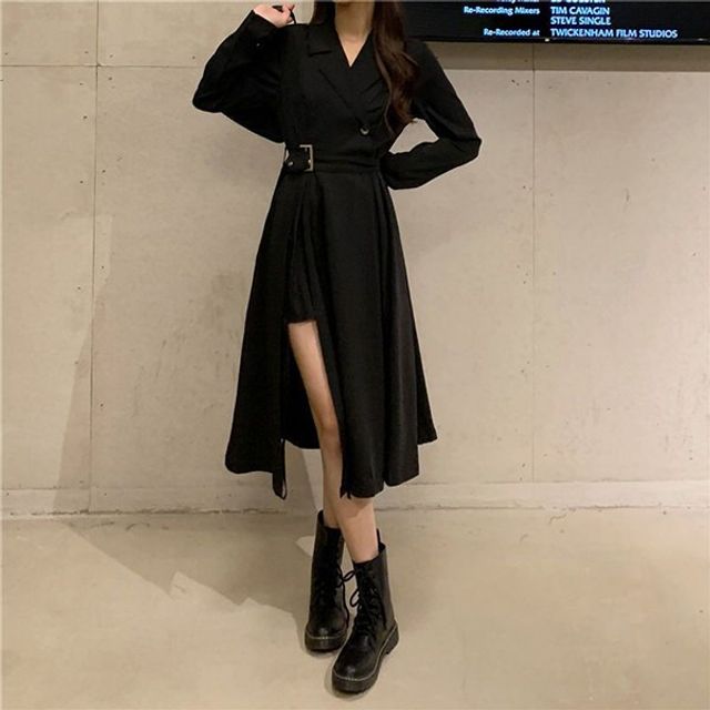 여성 롱 블라우스 디자인 벨트 자켓 A라인 O