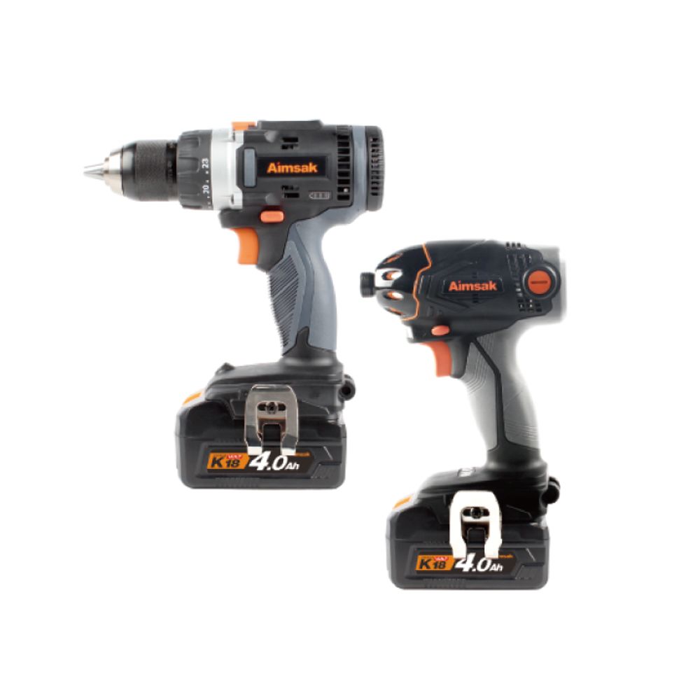 AIMSAK 충전함마드릴키트_AO618TL 18V/4.0Ah