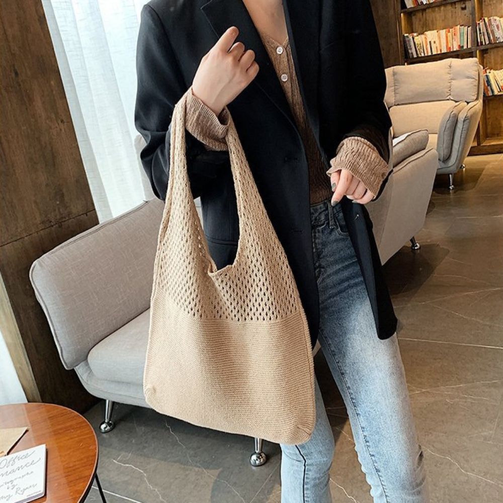 여성 여름가방 그물가방 그물쇼퍼백 라탄숄더백 5컬러