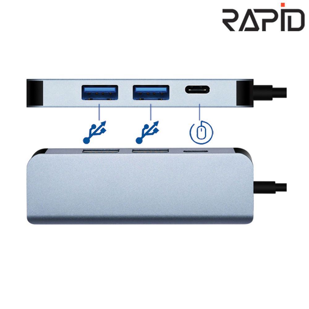 RAPID USB C타입 4in1 멀티 허브 (RPD-H100)