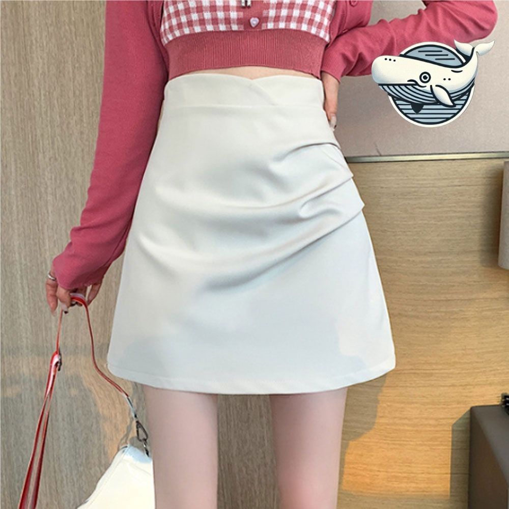 스타일리시 흰색 미니 스커트 여름 슬림핏
