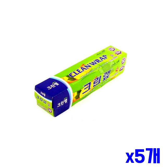 투명 x5개 가정용랩 주방소모품 22cmx50m 일회용랩 랩