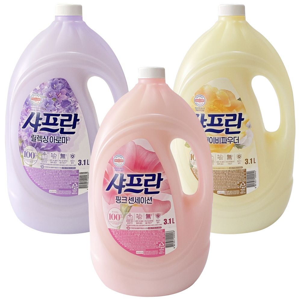 샤프란 섬유유연제 3100ml 용기형 3가지향 옵션선택형