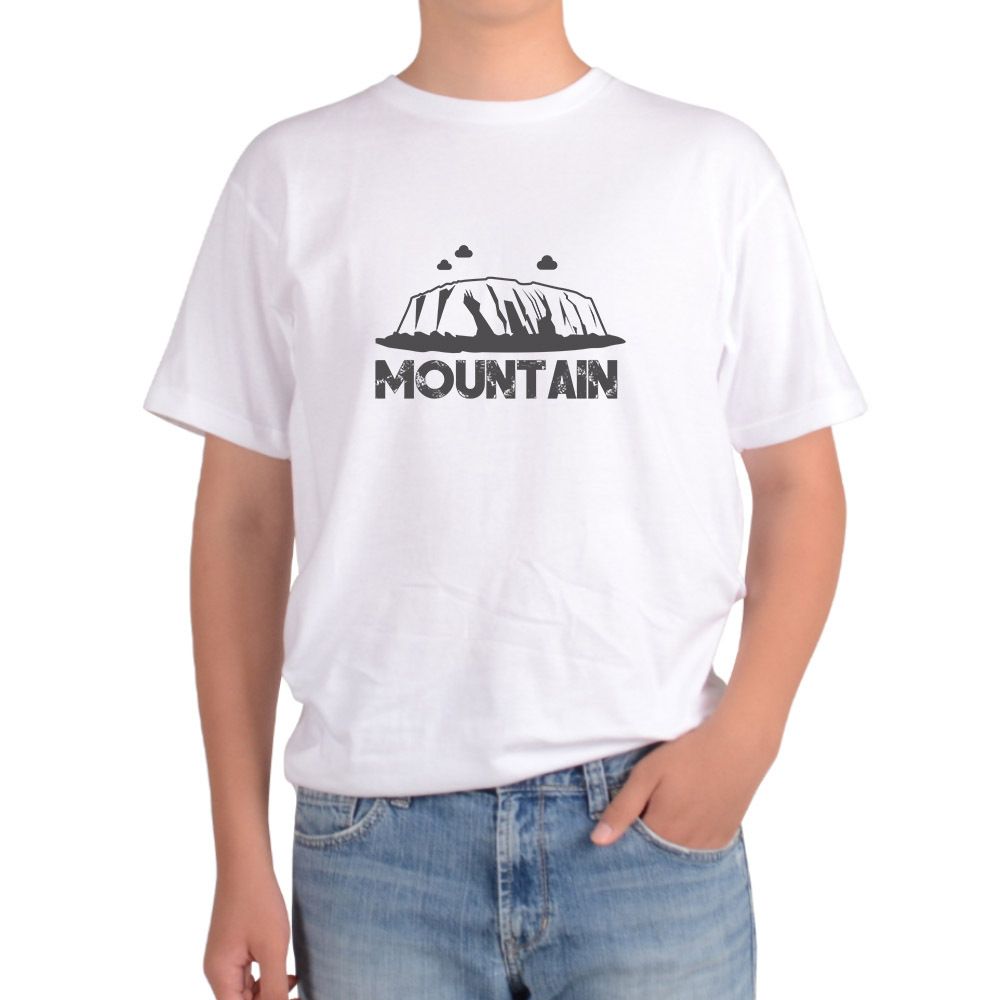 반팔티 프린트티셔츠 MOUNTAIN 산만 있는 디자인