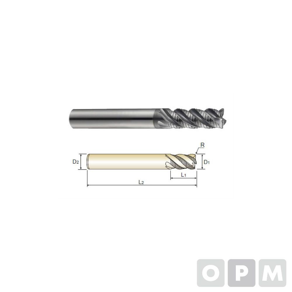 4S MILLS X-SPEED 라핑엔드밀 4F D8.0(R0.2)X8X20X7