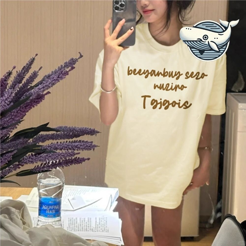 트렌디 레터링 루즈핏 반팔 티셔츠 데일리 여름