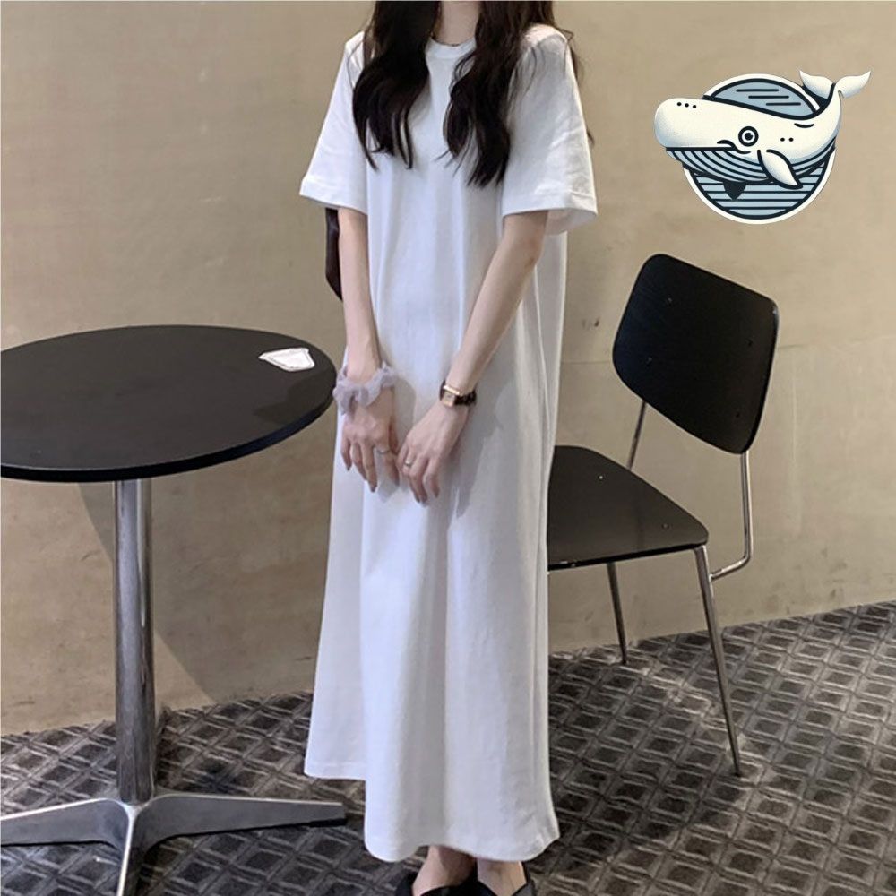 편안한 여름 캐주얼 심플 롱원피스 단정한